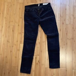 rag & bone skinny mid rise grey corduroy pants, like new